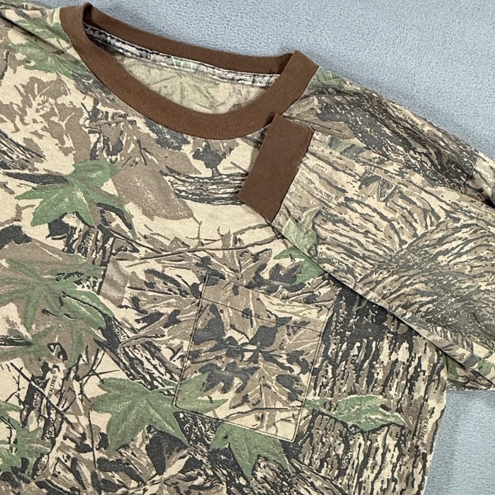 Vtg 90s Realtree Camo Camouflage T-Shirt Mens XL Long Sleeve Redneck Ironic USA